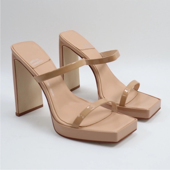 Jeffrey Campbell Shoes - Jeffrey Campbell Hustler Dusty Nude Patent Strappy Heels